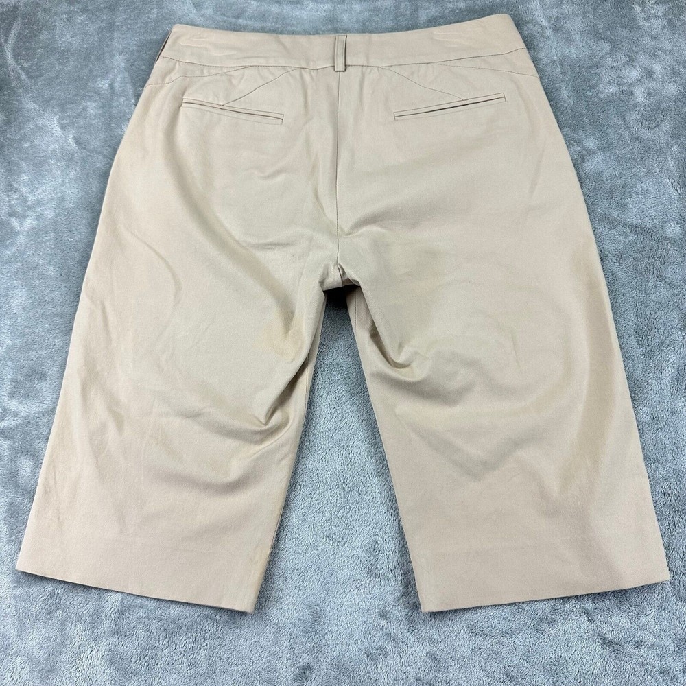 PIAZZA SEMPIONE Size EU 44/ US 8 Womens Tan Knee Length Cotton Shorts‎ - Picture 3 of 12